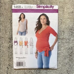 Simplicity 1468 Megan Nielsen Sewing Pattern Maternity Wrap Top